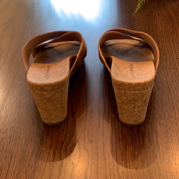 Lucky Brand Tan Cork Wedge Sandals - 8 - Picture 4 of 5